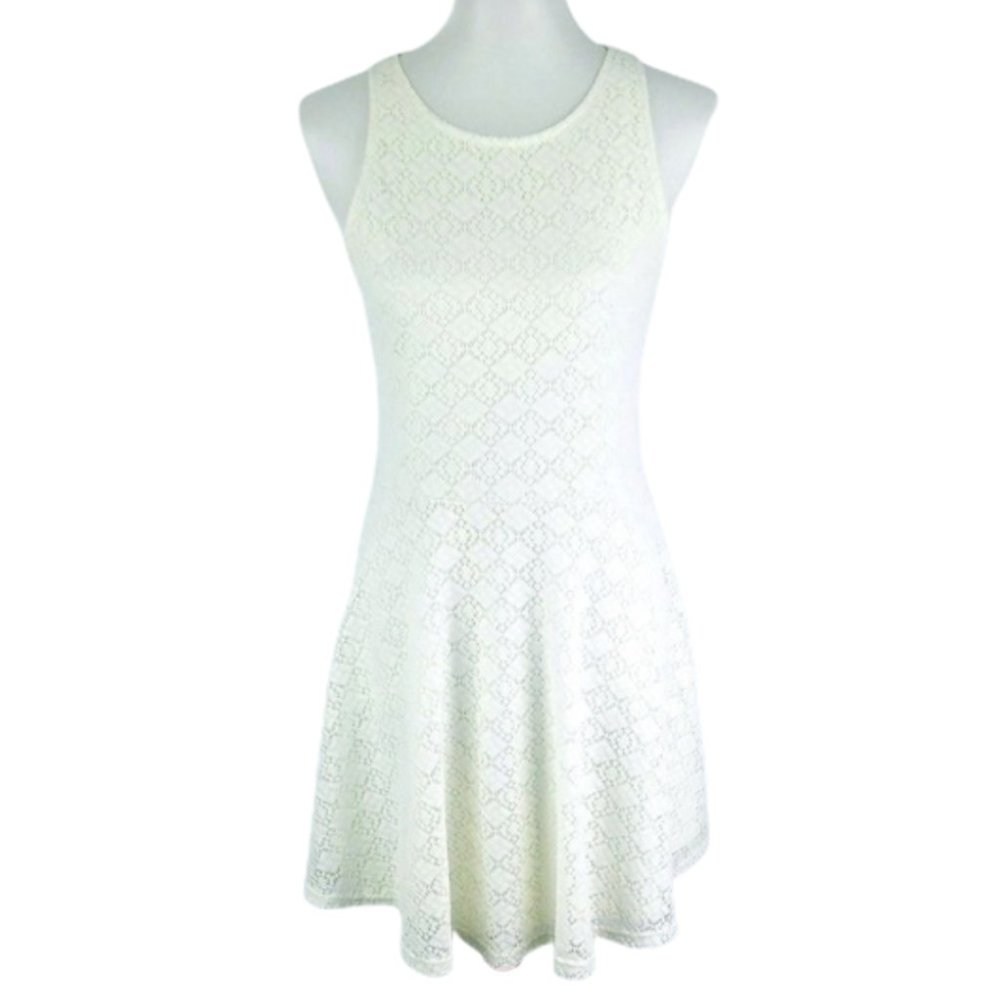 No Boundaries Fit Flare Dress Sz M Ivory